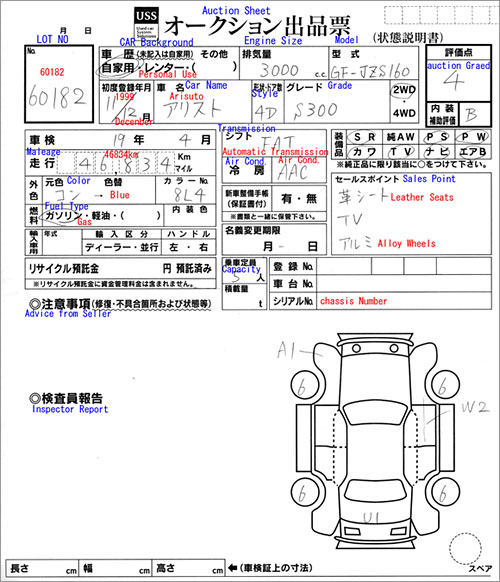 Auction Sheet